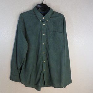 👁️ 3 for $20 Hagar Green Blue Plaid Long Sleeve Plaid Shirt XL
